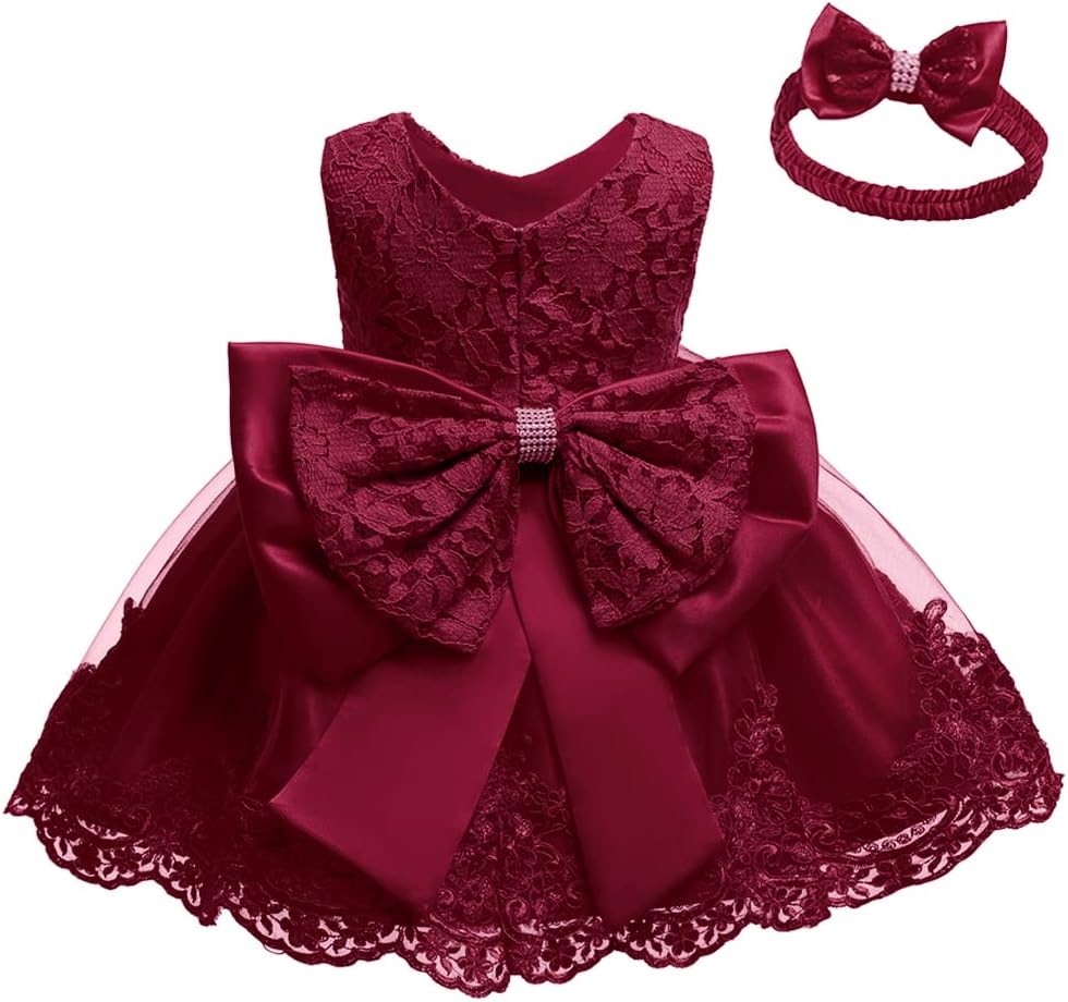 Baby and Toddler Girls Lace Party Dress, 0–6T