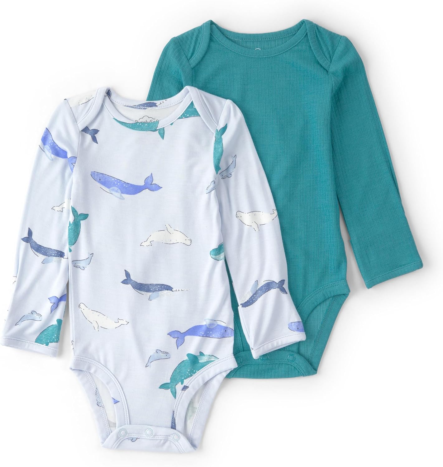 Baby Boys Long Sleeve Bodysuits, 2 Pack