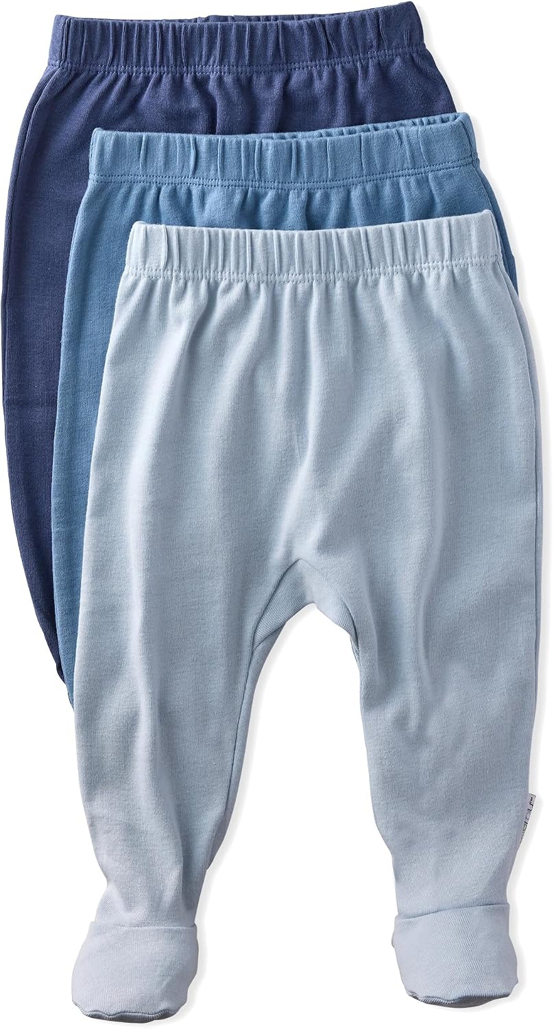 Footed Baby Pants, 3 Pack, Organic Cotton