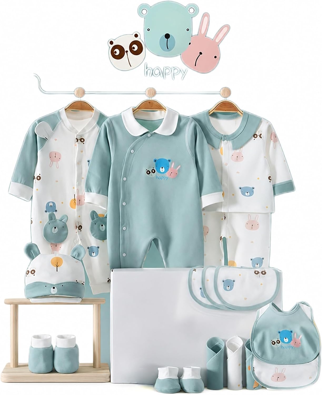 Newborn Baby Boy Clothing Set, 26 Pieces