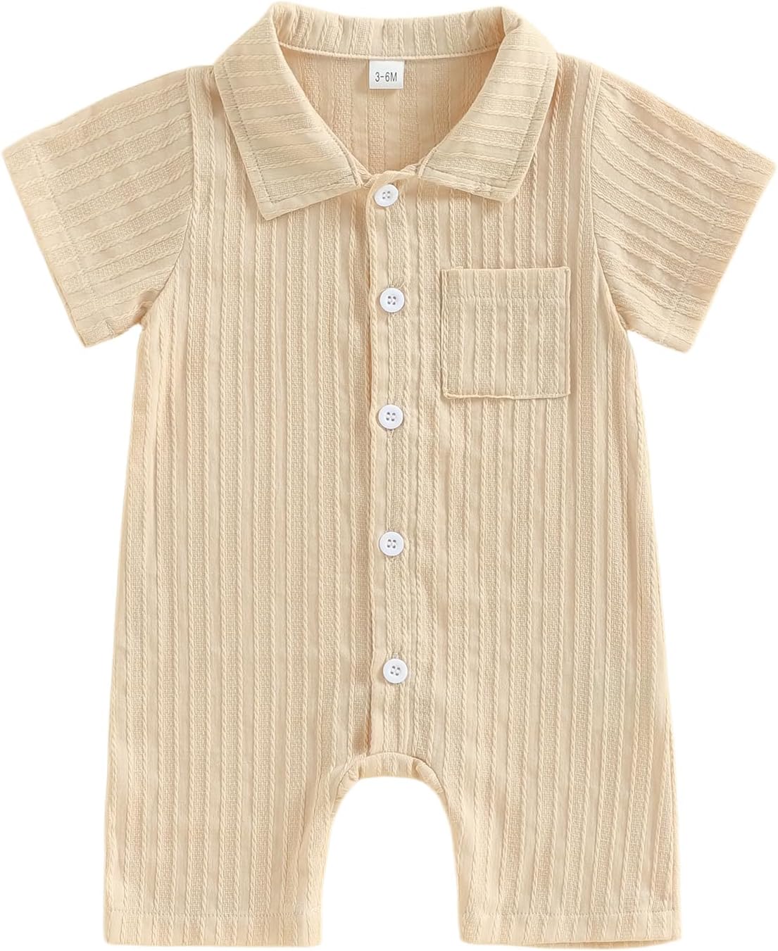 Newborn Boys Button-Down Shirt and Romper Set