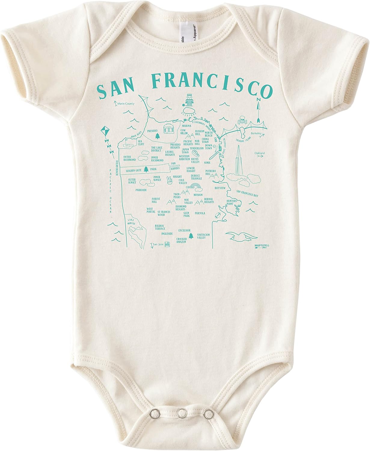 Organic Cotton Baby Bodysuit, Printed