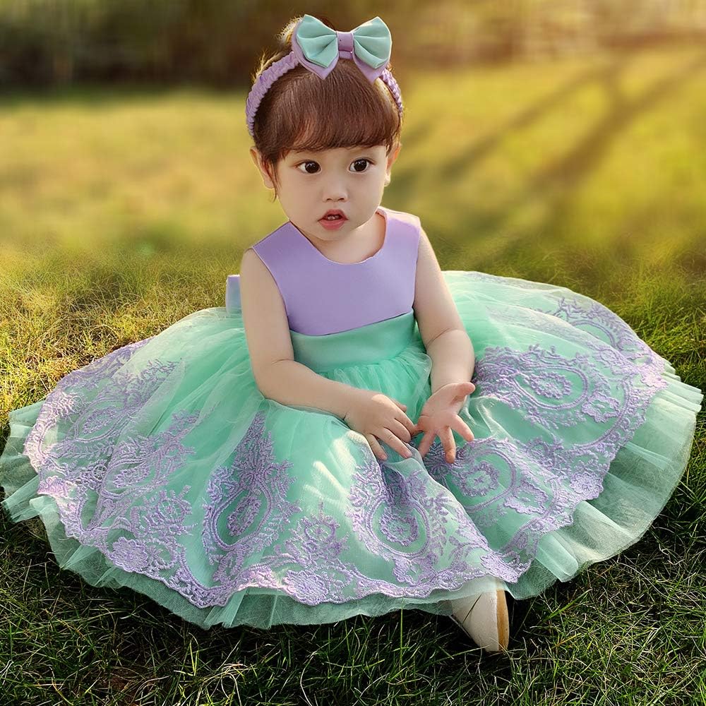 Toddler Girls Lace Bow Dress, 3M to 6T