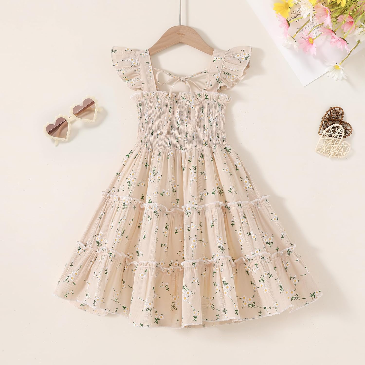 Toddler Girls Sleeveless Ruffle Dress
