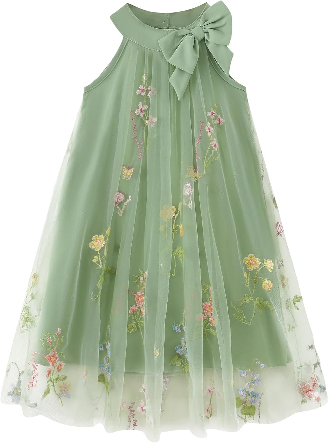 Toddler Girls Tulle Halter Dress, Ombre